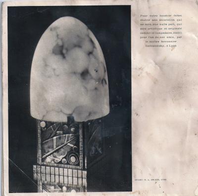 Michel Zadouainsky Art Deco Bullets Table Lamps by Michel Zaduonosky