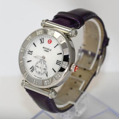 Michele Caber S S Watch M O P Dial Diamond Bezel 33tdw