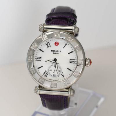 Michele Caber S S Watch M O P Dial Diamond Bezel 33tdw