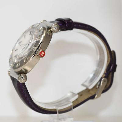 Michele Caber S S Watch M O P Dial Diamond Bezel 33tdw