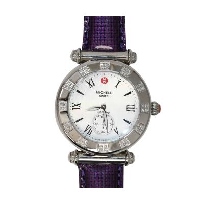 Michele Caber S S Watch M O P Dial Diamond Bezel 33tdw