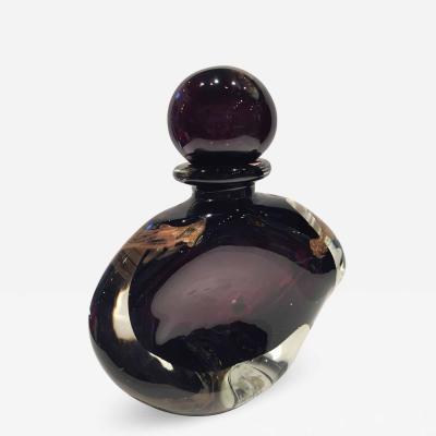 Michele Luzoro Michele Luzoro French Massive Purple Gold Fleck Perfume Bottle