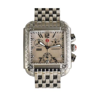 Michele Urban Diamond Stainless Steel Watch 35mm x 28mm 