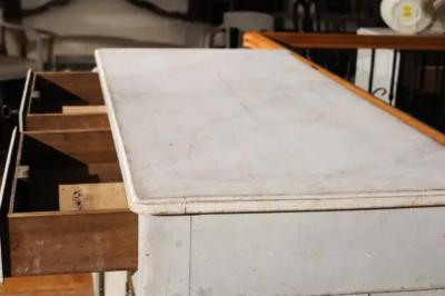 Mid 18th Century French Louis XV Period Painted Buffet with Drawers and Doors