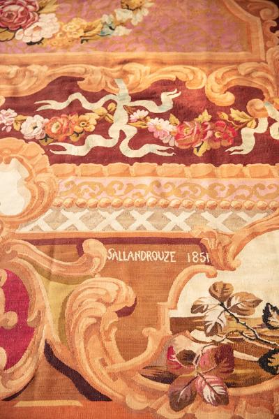 Mid 19th Century Aubusson Rug Manufacture of Jean Jacques Sallandrouze