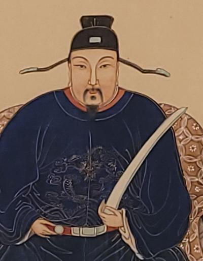 Mid 19th Century Chinese Ancestor Portrait Painting