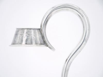 Mid 19th Century English Silver Plate Engraved Wine Cradle Holder