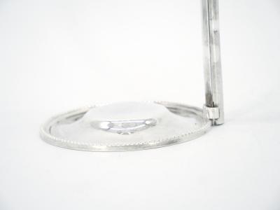 Mid 19th Century English Silver Plate Engraved Wine Cradle Holder