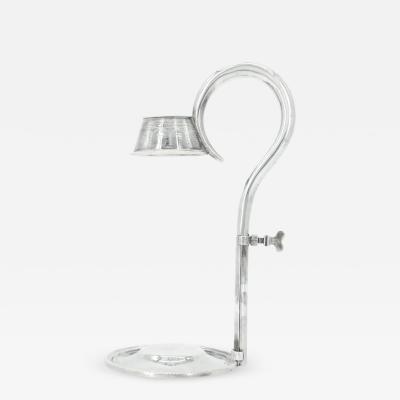 Mid 19th Century English Silver Plate Engraved Wine Cradle Holder