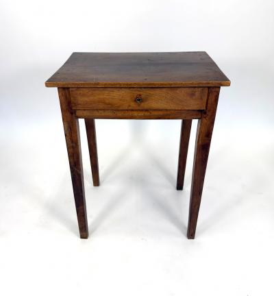 Mid 19th Century French Provincial Solid Walnut Side Table