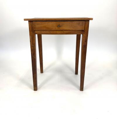Mid 19th Century French Provincial Solid Walnut Side Table