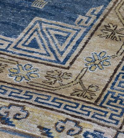 Mid 19th Century Handwoven Antique Wool Khotan Rug