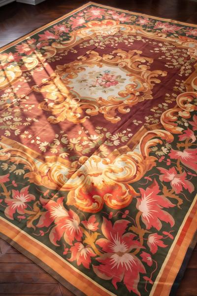 Mid 19th Century Handwoven Aubusson Rug