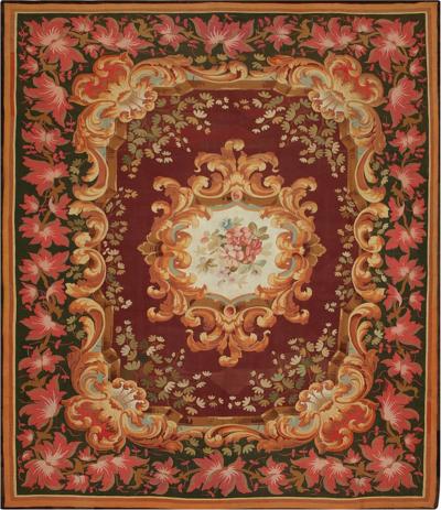 Mid 19th Century Handwoven Aubusson Rug