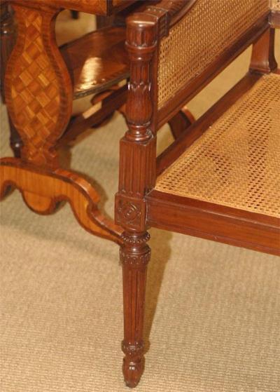 Mid 19th Century Large Caned Bergere Chair