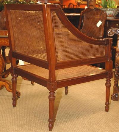Mid 19th Century Large Caned Bergere Chair