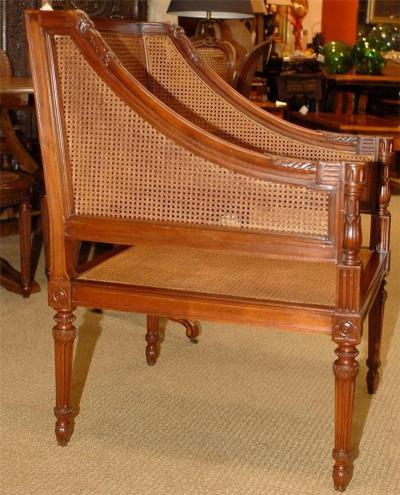 Mid 19th Century Large Caned Bergere Chair