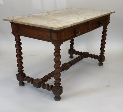 Mid 19th Century Louis XIII Style Walnut Desk