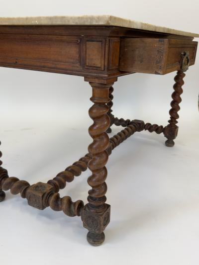 Mid 19th Century Louis XIII Style Walnut Desk