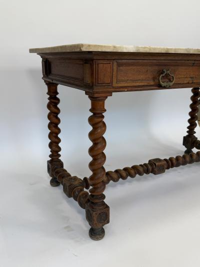 Mid 19th Century Louis XIII Style Walnut Desk