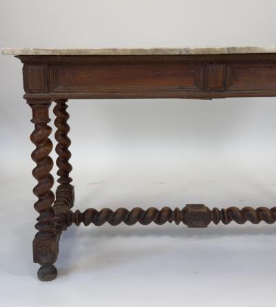 Mid 19th Century Louis XIII Style Walnut Desk
