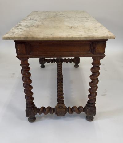 Mid 19th Century Louis XIII Style Walnut Desk