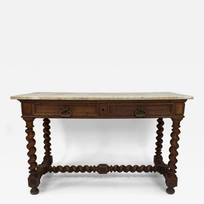 Mid 19th Century Louis XIII Style Walnut Desk