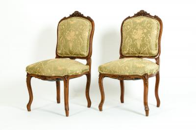Mid 19th Century Mahogany Wood Frame Side Chairs