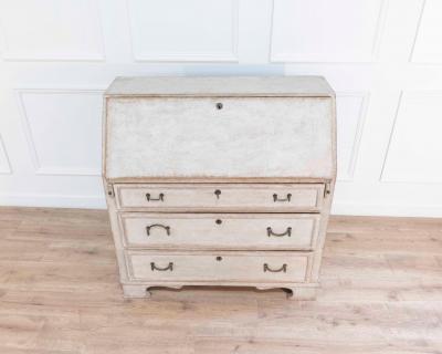 Mid 19th Century Swedish Painted Secretary in Pine circa 1840 1850