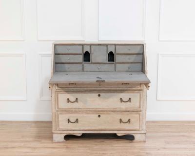 Mid 19th Century Swedish Painted Secretary in Pine circa 1840 1850