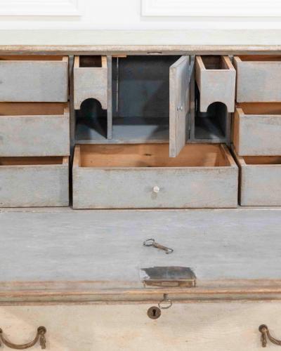 Mid 19th Century Swedish Painted Secretary in Pine circa 1840 1850