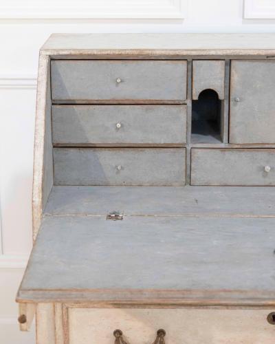 Mid 19th Century Swedish Painted Secretary in Pine circa 1840 1850