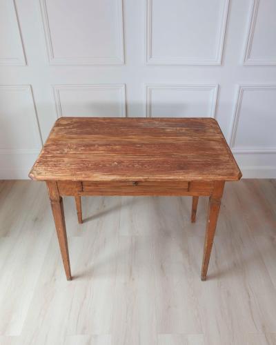 Mid 19th Century Swedish Pine One Drawer Side Table