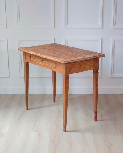 Mid 19th Century Swedish Pine One Drawer Side Table