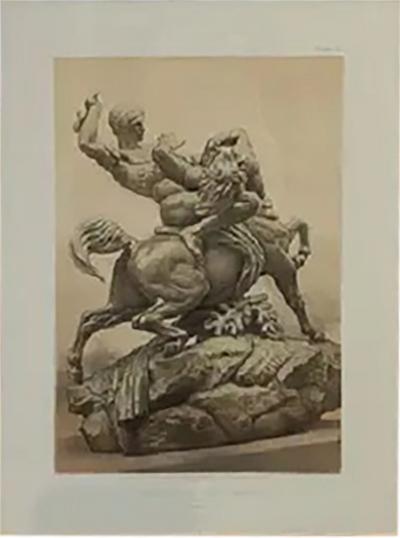 Mid 19th Century Theseus and the Centaur Plate 28 Print Framed