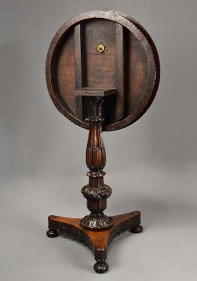 Mid 19thc Anglo Indian padouk circular tilt top occasional table