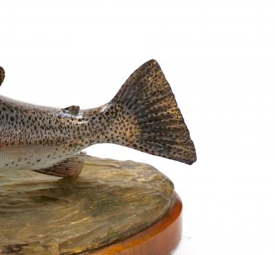 Mid 20th Century Art Deco Gilt Bronze Sculpture of Three Fish Gilt Splint