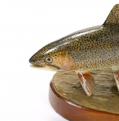 Mid 20th Century Art Deco Gilt Bronze Sculpture of Three Fish Gilt Splint