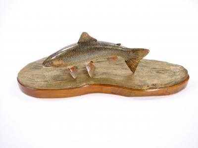 Mid 20th Century Art Deco Gilt Bronze Sculpture of Three Fish Gilt Splint