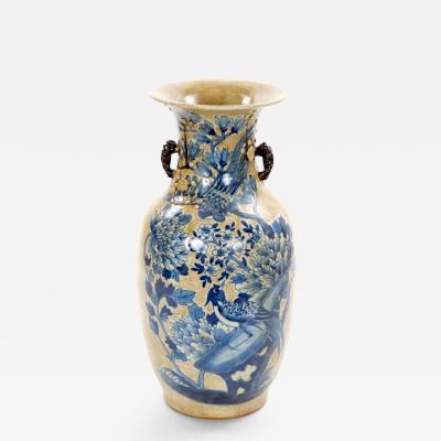 Mid 20th Century Chinese Porcelain Vase With Phoenix and Floral Motifs