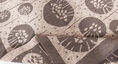 Mid 20th Century Double Sided Botanic Gray Swedish Flat Weave Wool Rug by Orsa