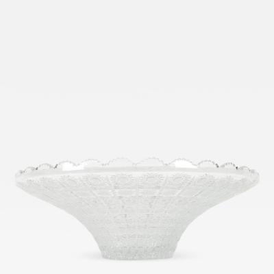 Mid 20th Century Exquisite Cut Crystal Center Piece Bowl