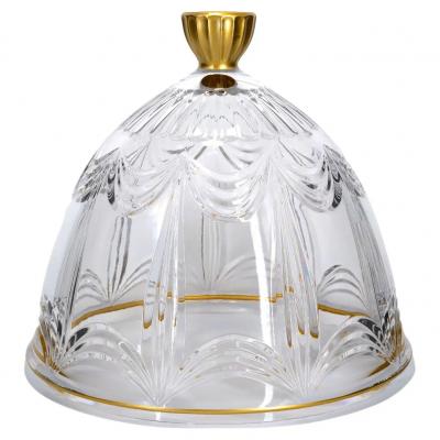 Mid 20th Century French Cut Crystal Gilt Cold Liquor Cave