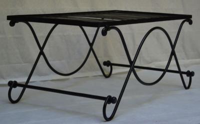 Mid 20th Century French Iron and Glass Cocktail Table Stamped NAV