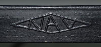 Mid 20th Century French Iron and Glass Cocktail Table Stamped NAV