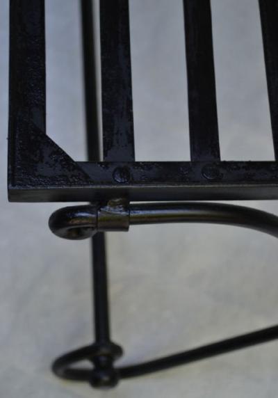 Mid 20th Century French Iron and Glass Cocktail Table Stamped NAV