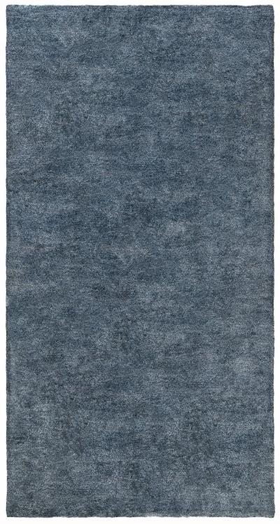 Mid 20th Century French Modern Blue Handmade Wool Rug