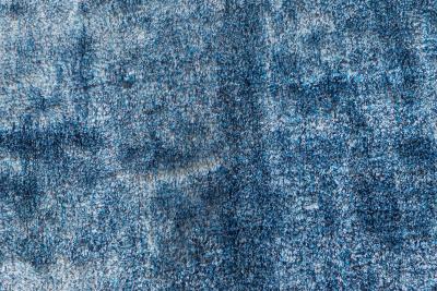 Mid 20th Century French Modern Blue Handmade Wool Rug