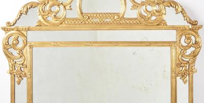 Mid 20th Century Giltwood Regency Style Mantel Hanging Wall Mirror