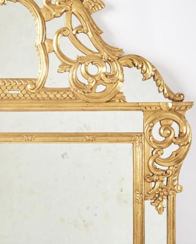 Mid 20th Century Giltwood Regency Style Mantel Hanging Wall Mirror